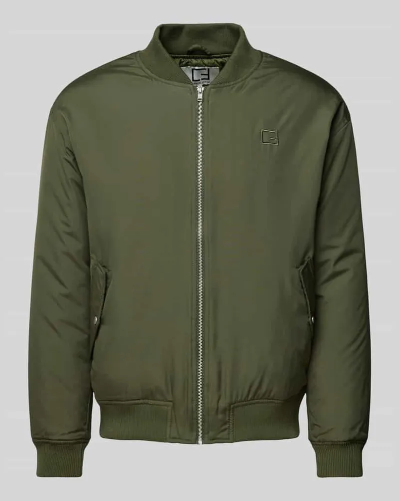 Casual Friday Jacke mit Logo-Stitching Modell 'Cotes Dunkelgruen