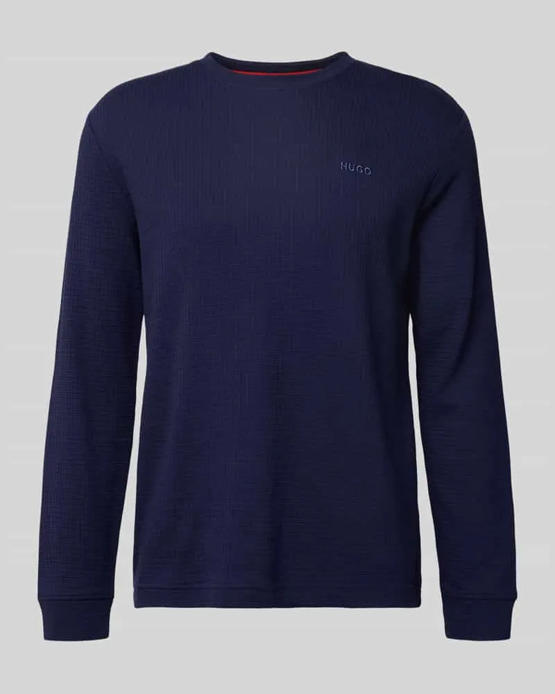 HUGO BOSS Regular Fit Langarmshirt aus Baumwoll-Mix Modell 'AUSTIN 