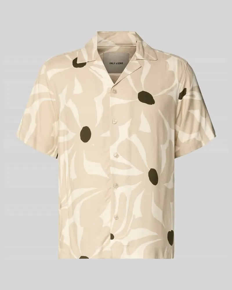 Only & Sons Regular Fit Freizeithemd aus reiner Viskose Modell 'DASH Offwhite