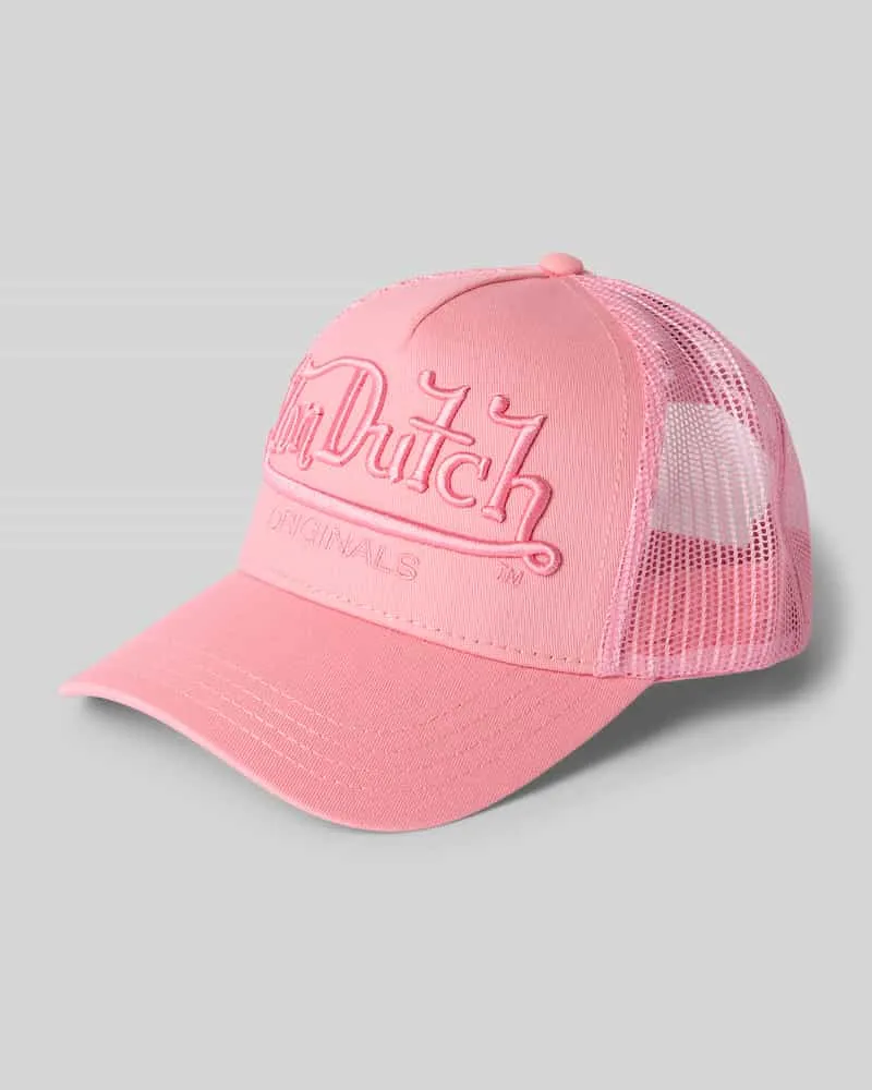 Von Dutch Trucker Cap mit Label-Stitching Pink
