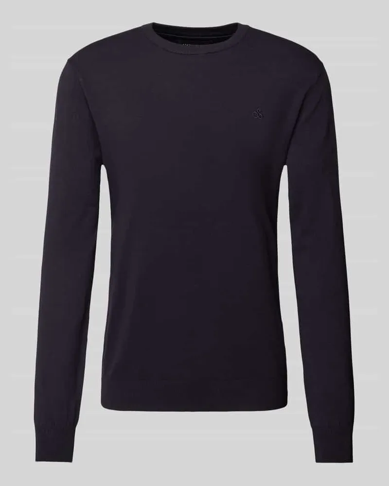 Scotch&Soda Strickpullover mit Logo-Stitching Modell 'CORE 