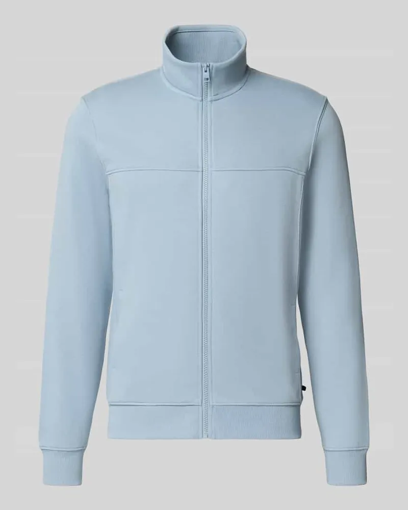 S.Oliver Regular Fit Sweatjacke aus Baumwoll-Mix Bleu