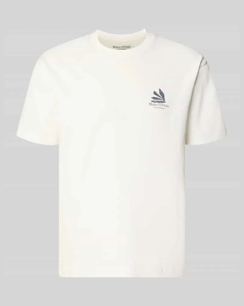 Marc O'Polo Relaxed Fit T-Shirt aus reiner Baumwolle Offwhite