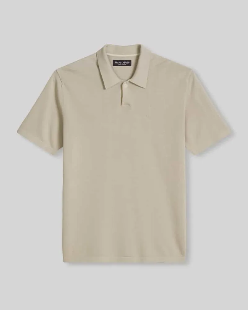 Marc O'Polo Regular Fit Poloshirt aus reiner Baumwolle Mittelgrau