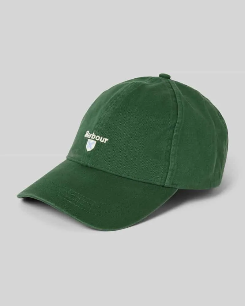 Barbour Basecap aus reiner Baumwolle Modell 'CASCADE Dunkelgruen