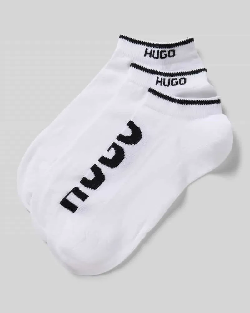 HUGO BOSS Sneaker-Socken mit Logo-Print Weiss
