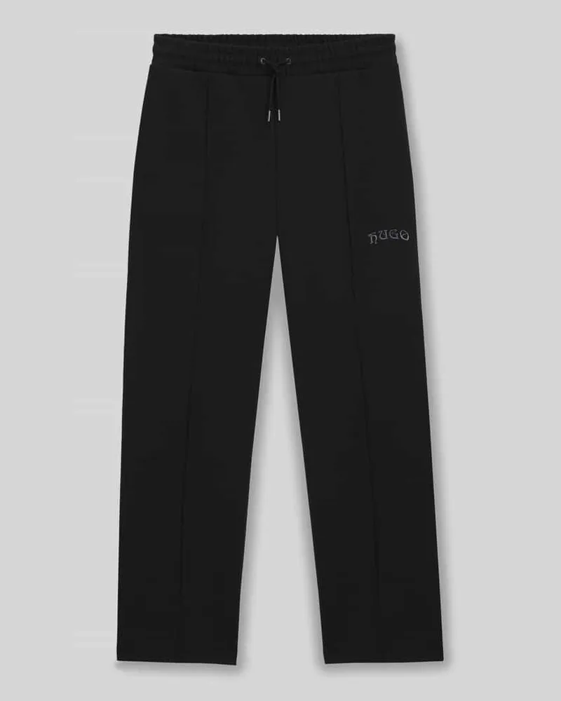 HUGO BOSS Relaxed Fit Sweatpants aus Baumwoll-Mix Modell 'DASINOLO Black