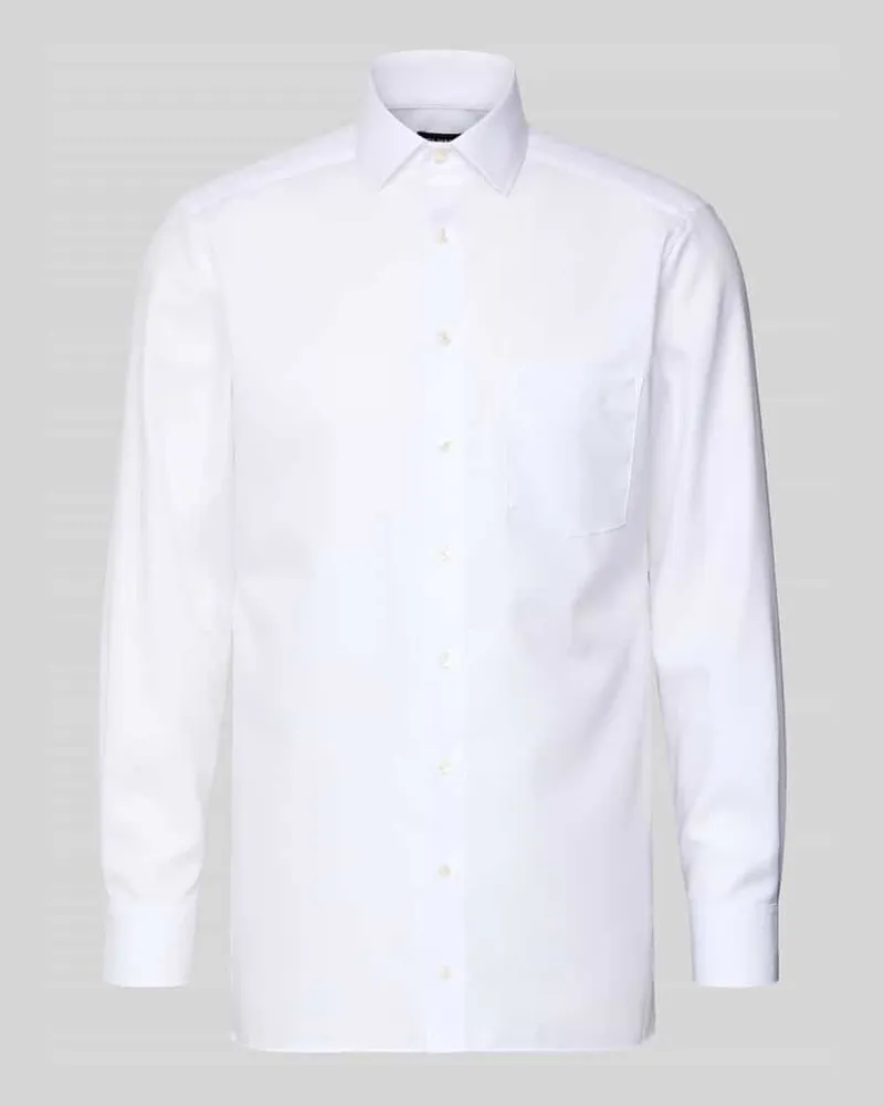 Olymp Modern Fit Business-Hemd mit Knopfleiste Weiss