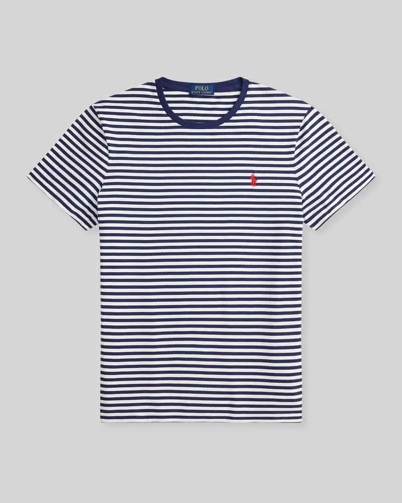 Ralph Lauren Regular Fit T-Shirt aus reiner Baumwolle Marine