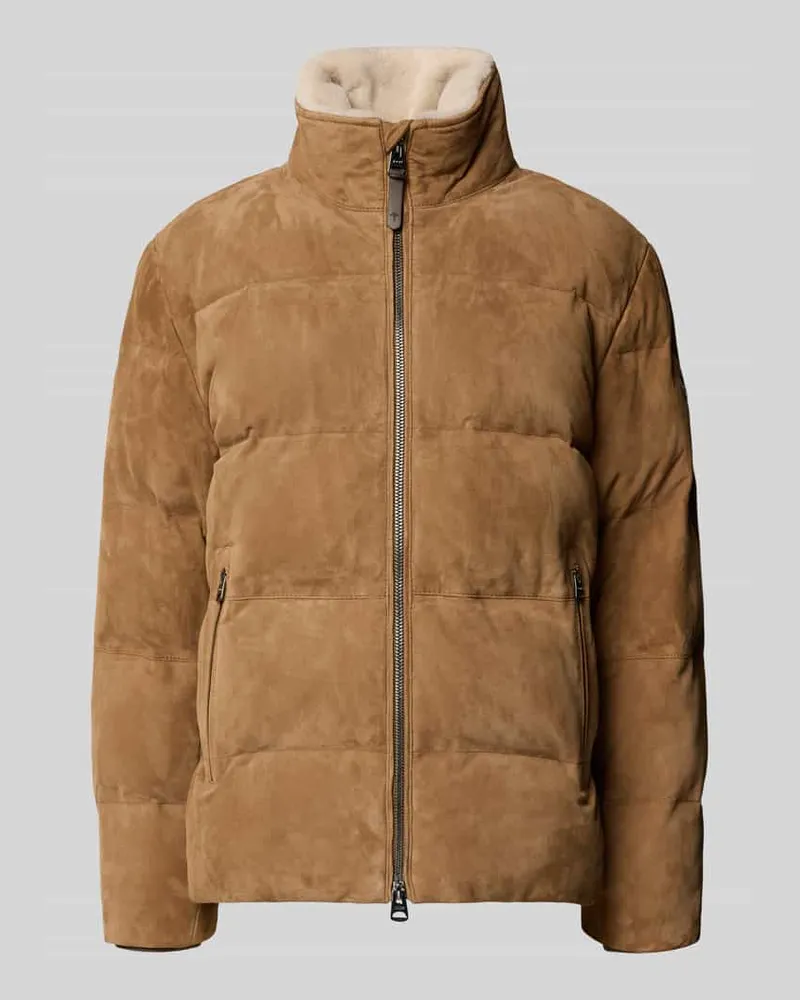JOOP! Lederjacke aus Ziegenvelours Modell 'Dorin Beige