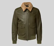 Lederjacke mit Pattentaschen Modell 'CHEITON