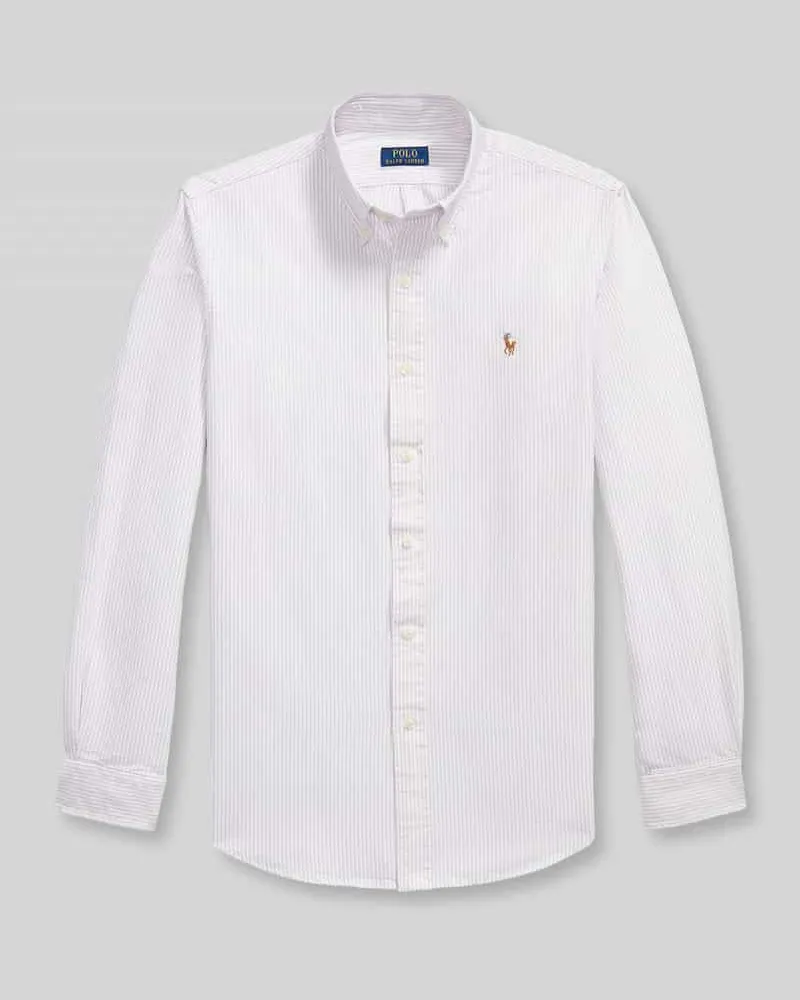 Ralph Lauren Custom Fit Freizeithemd aus reiner Baumwolle Violett