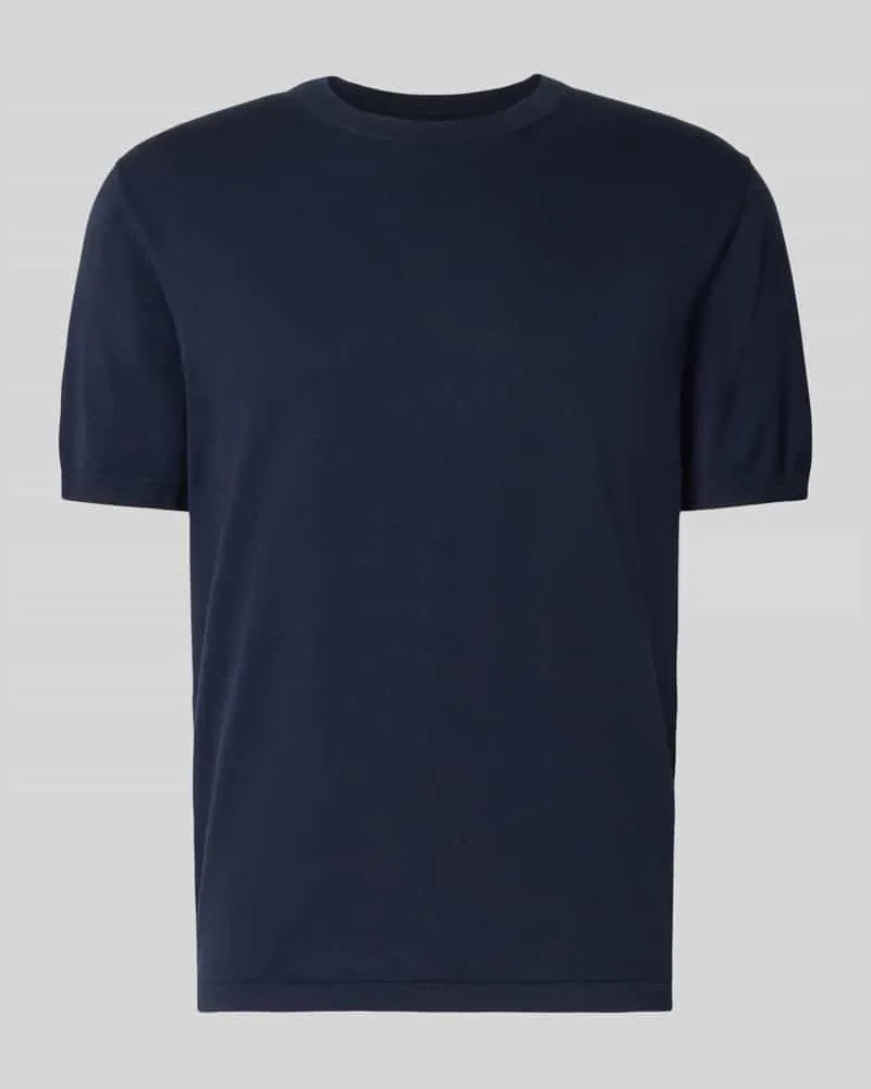 Christian Berg T-Shirt mit geripptem Rundhalsausschnitt 
