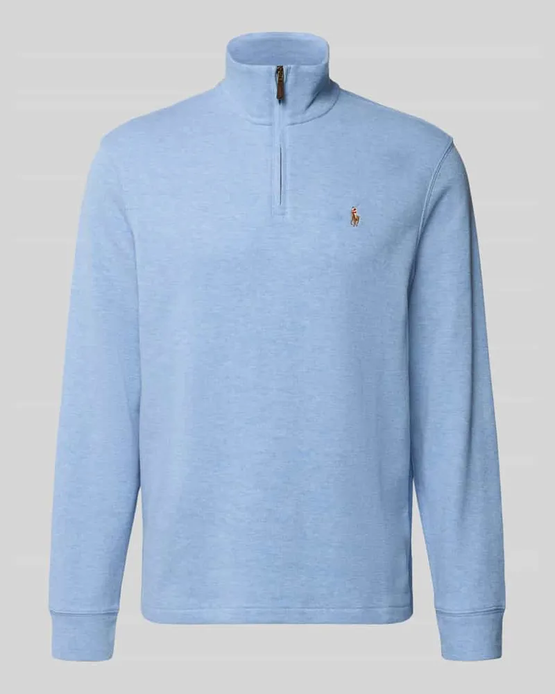 Ralph Lauren Sweatshirt mit Stehkragen Hellblau
