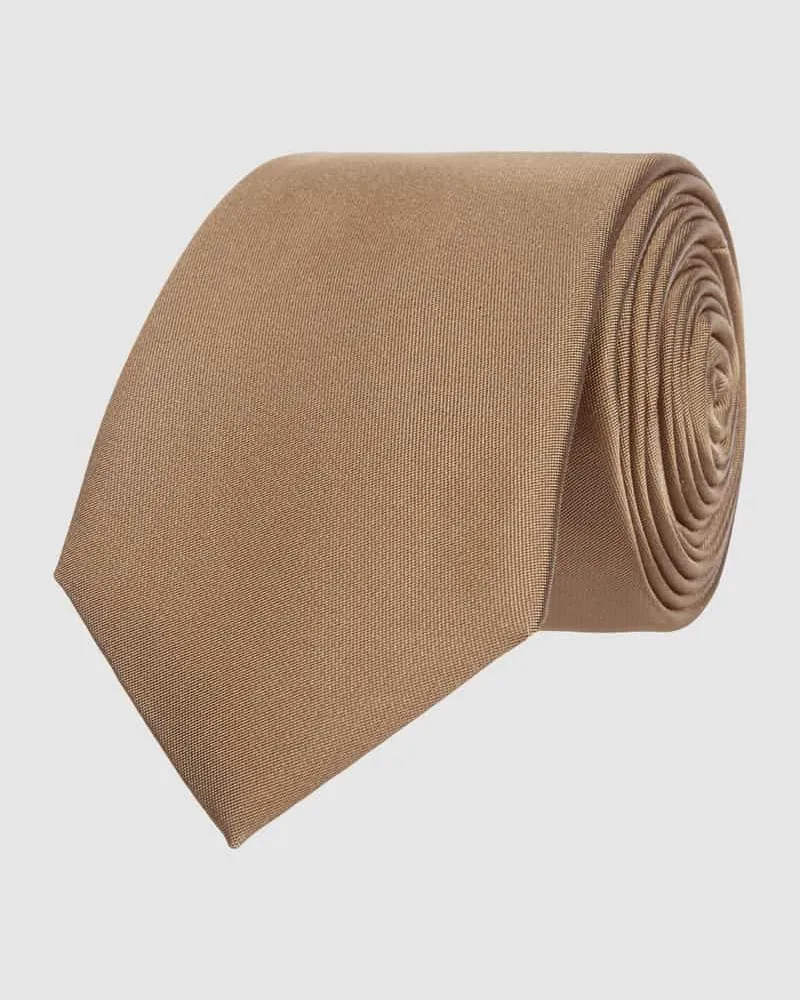 Monti Krawatte aus reiner Seide (6 cm Camel