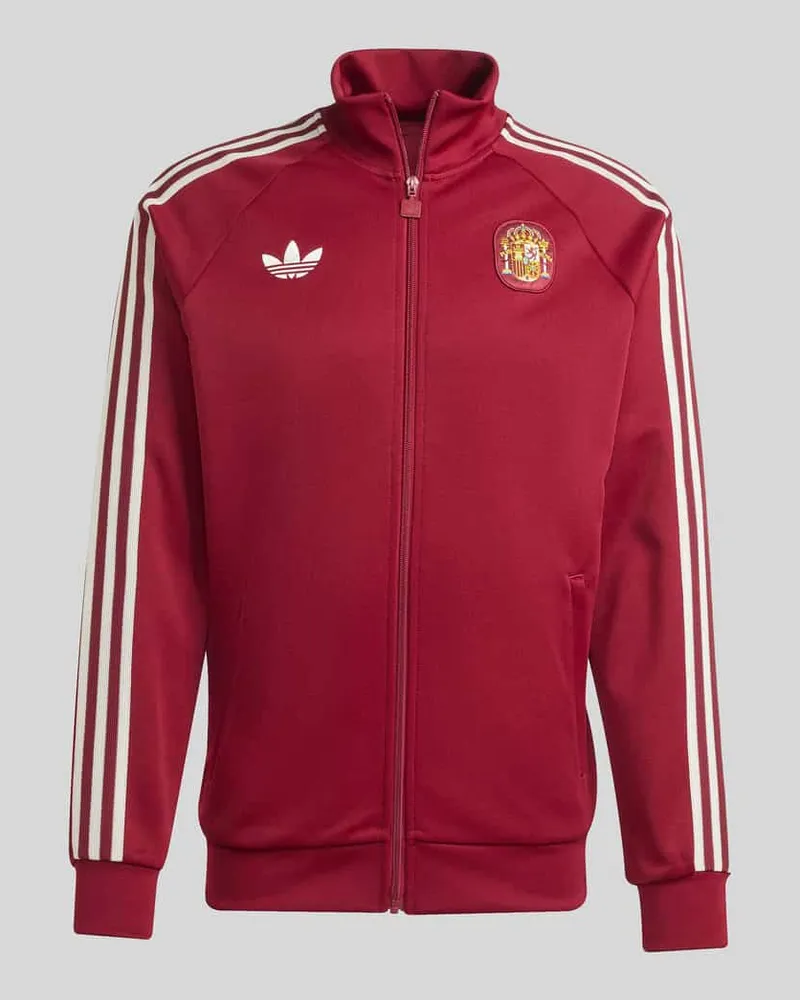 adidas Regular Fit Trainingsjacke Spanien mit Baumwoll-Anteil Bordeaux