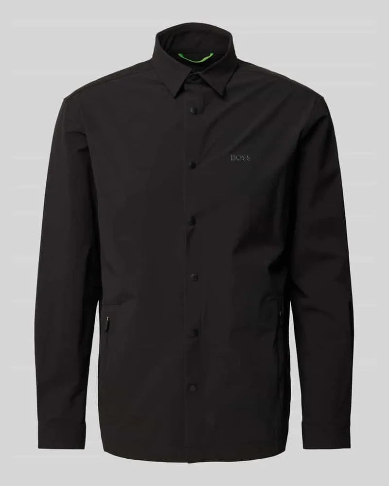HUGO BOSS Hemdjacke mit Druckknopfleiste Modell 'Basin 