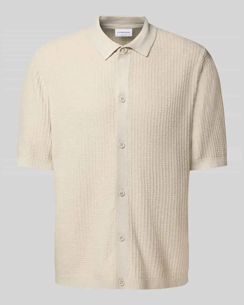 Lindbergh Freizeithemd mit Knopfleiste Offwhite