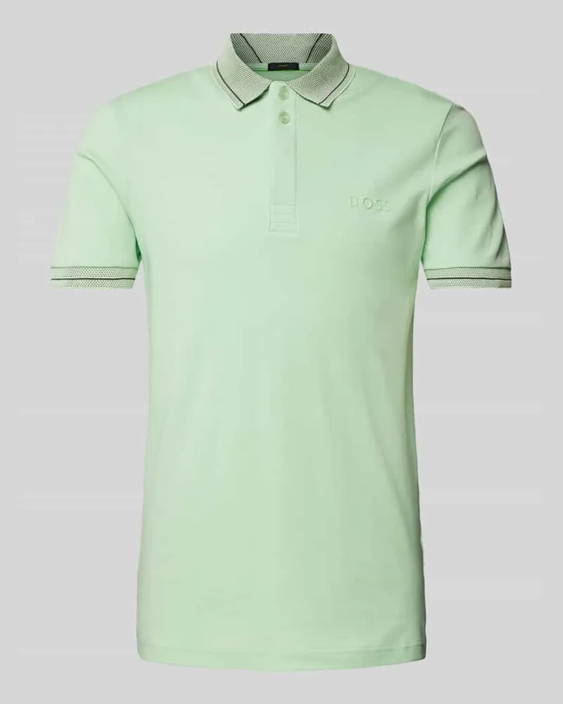 HUGO BOSS Poloshirt mit Label-Print Modell 'Paule 