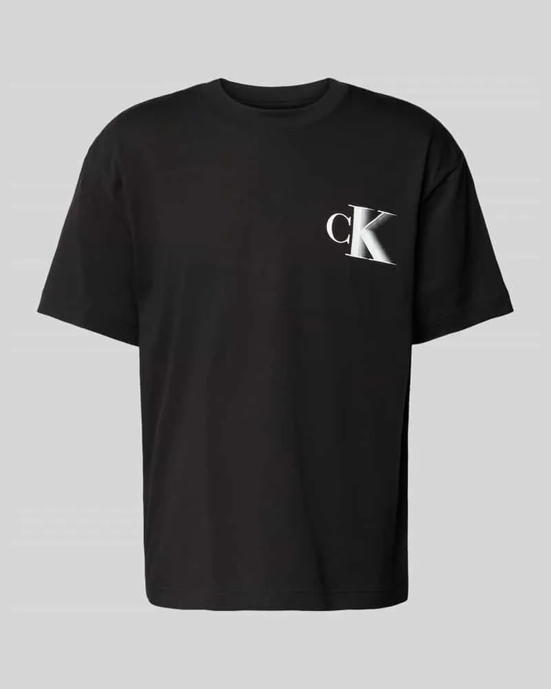 Calvin Klein T-Shirt mit Label-Print und Rundhalsausschnitt 