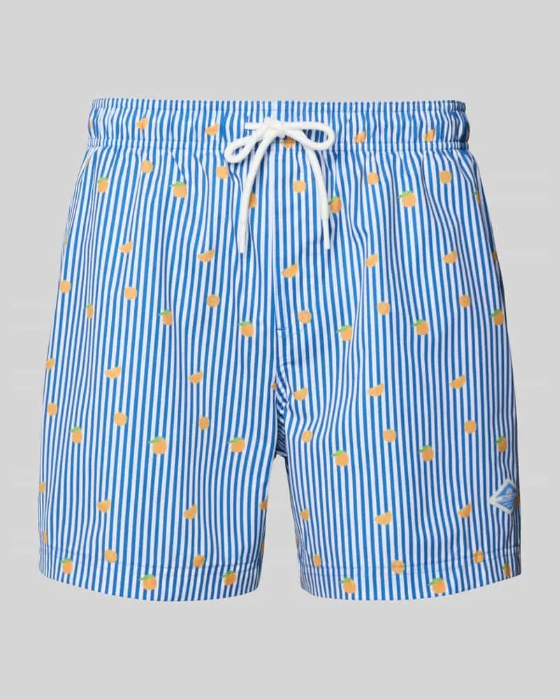 Jack & Jones Badehose im Allover-Look Modell 'MAUI BREEZE Hellblau