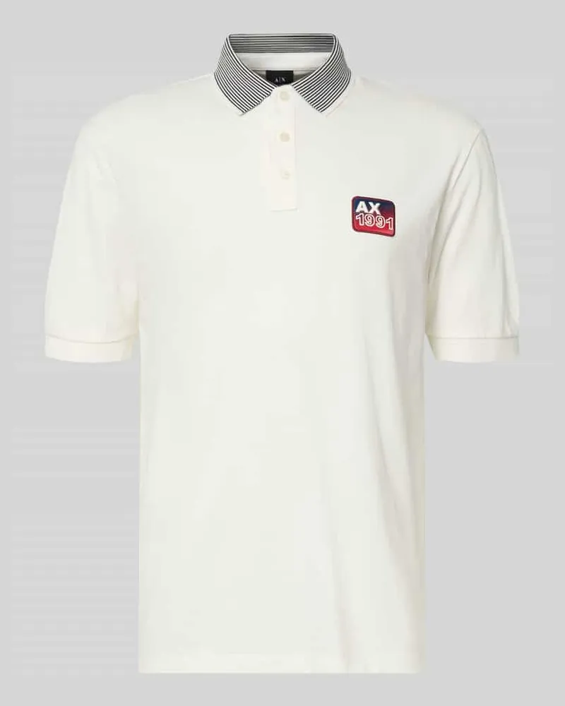 Armani Exchange Poloshirt mit Label-Detail Weiss