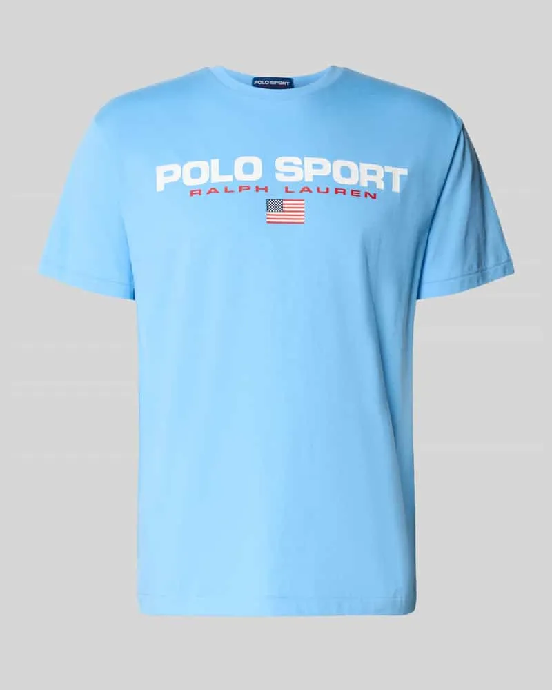 Ralph Lauren Relaxed Fit T-Shirt aus reiner Baumwolle Hellblau