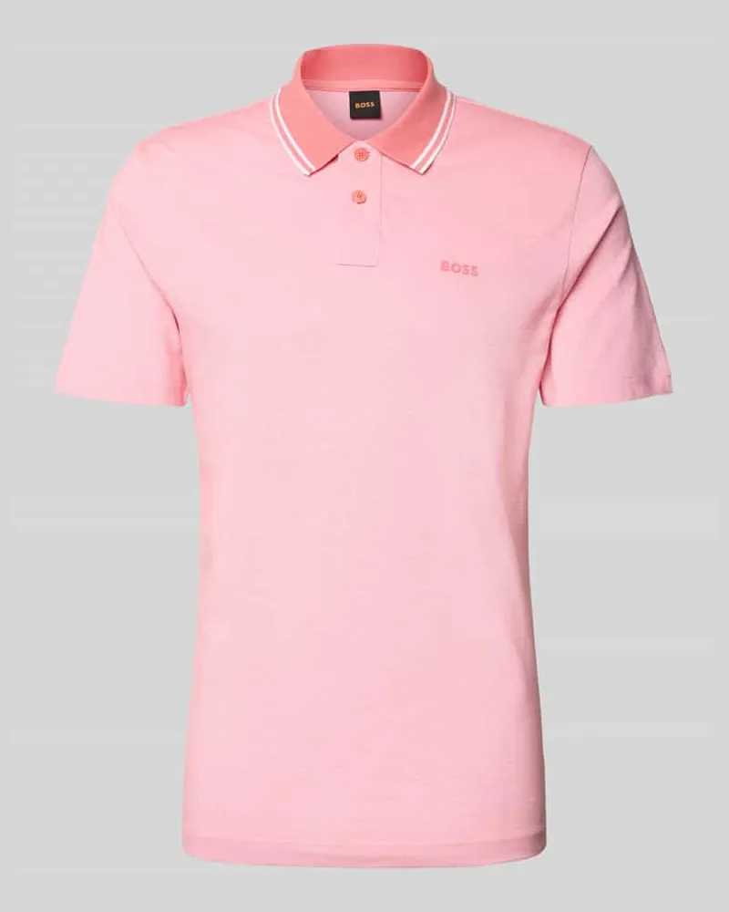 HUGO BOSS Relaxed Fit Poloshirt aus reiner Baumwolle Modell 'PEOXFORDNEW Hellrot