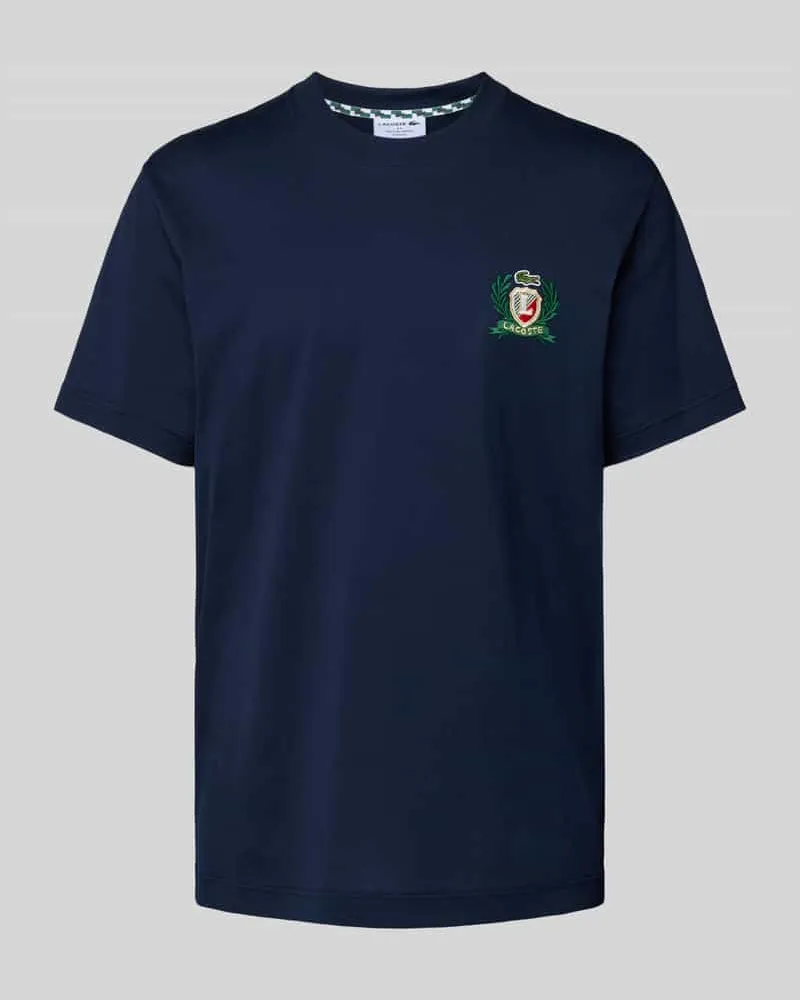 Lacoste Regular Fit T-Shirt aus reiner Baumwolle Blau