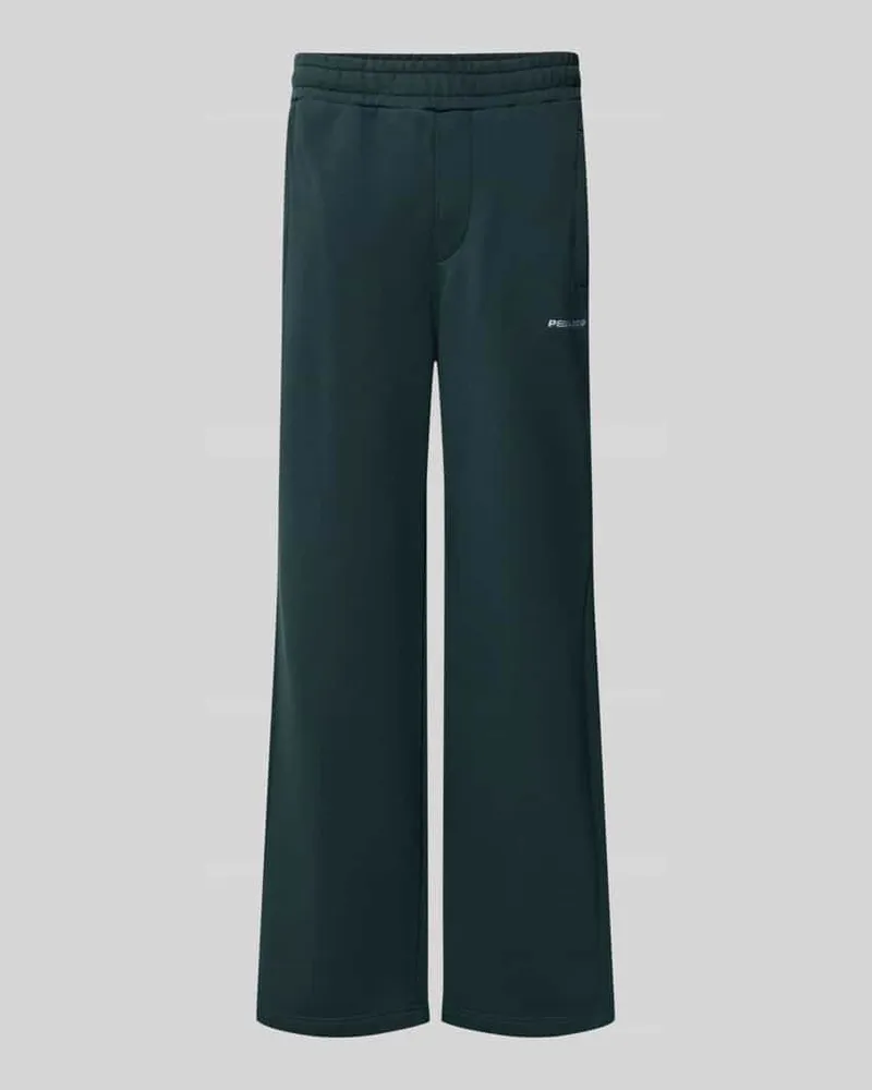 PEGADOR Loose Fit Sweatpants aus Baumwoll-Mix mit Label-Detail Dunkelgruen