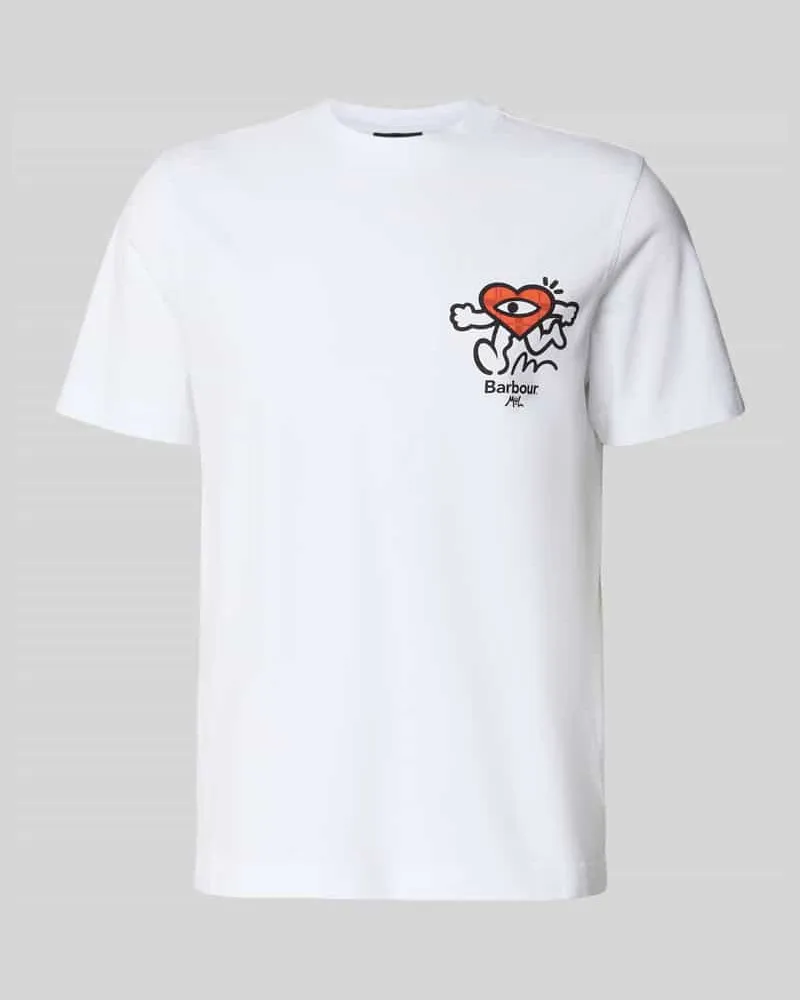 Barbour Regular Fit T-Shirt aus reiner Baumwolle Weiss