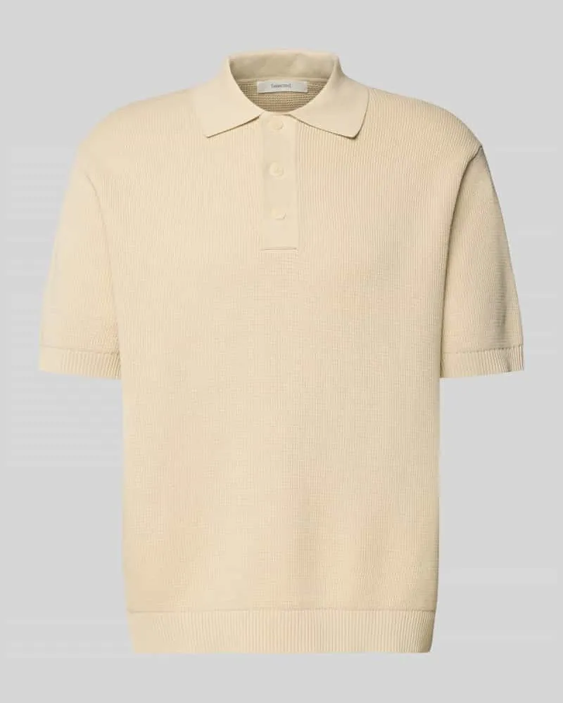 Selected Homme Relaxed Fit Poloshirt aus reiner Baumwolle Modell 'DANE Offwhite
