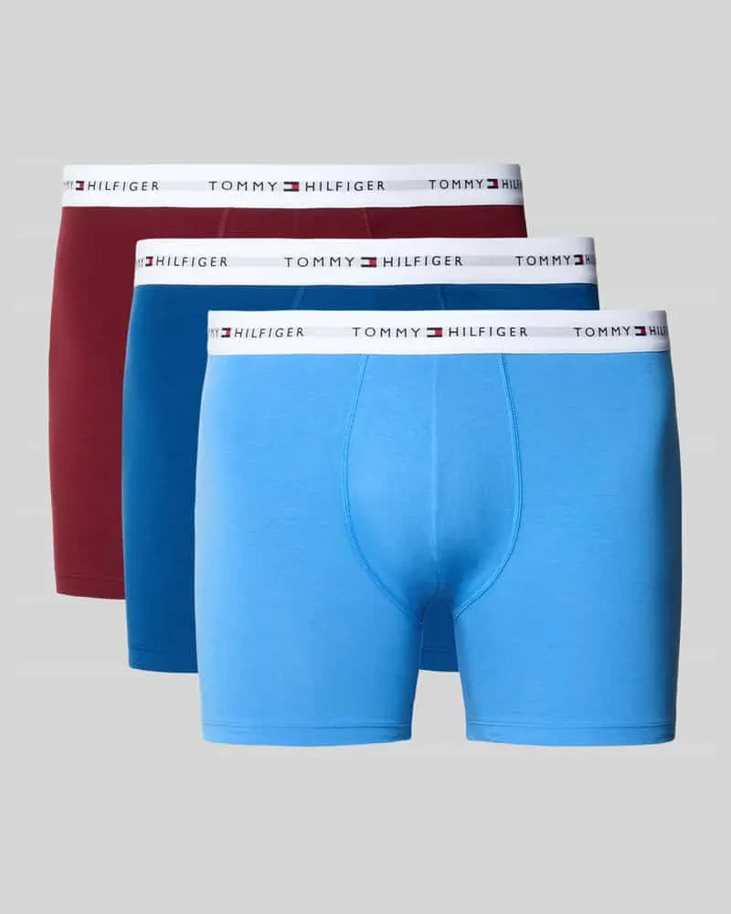 Tommy Hilfiger Trunks aus Baumwoll-Mix im 3er-Pack Hellblau