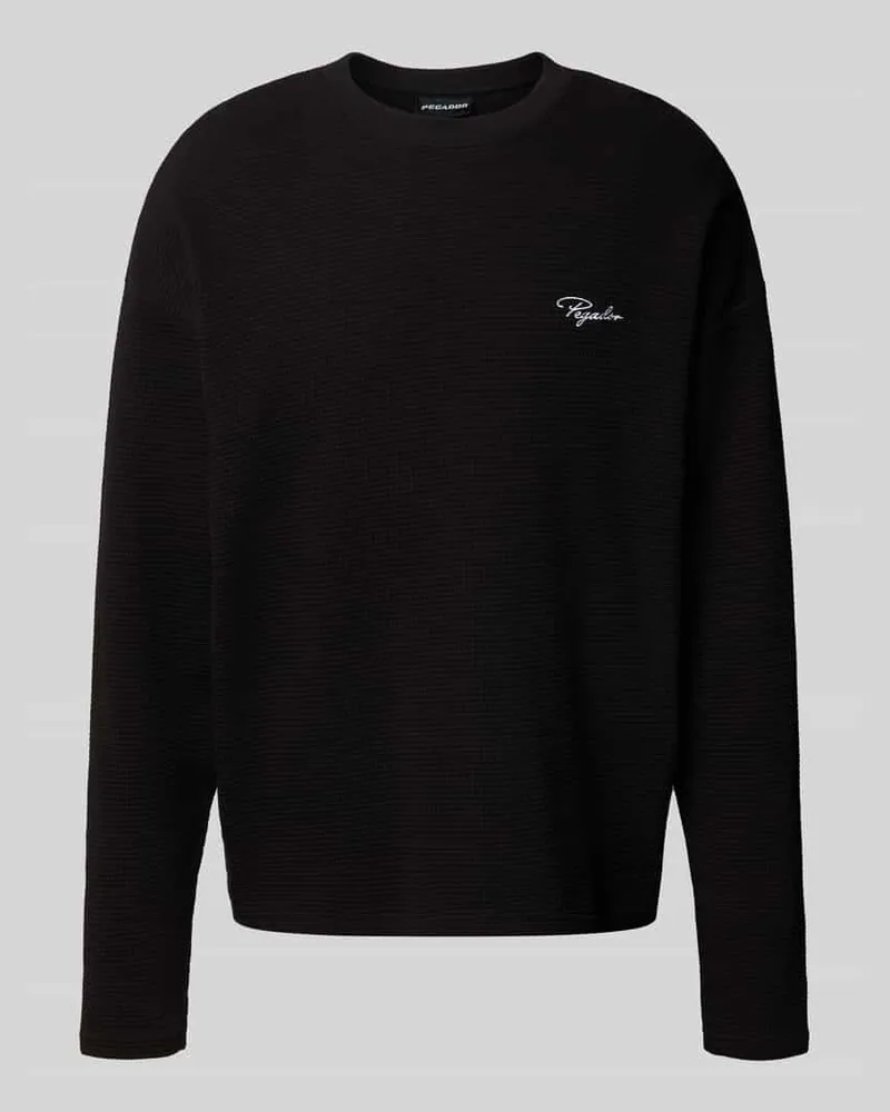PEGADOR Longsleeve mit Logo-Stitching 