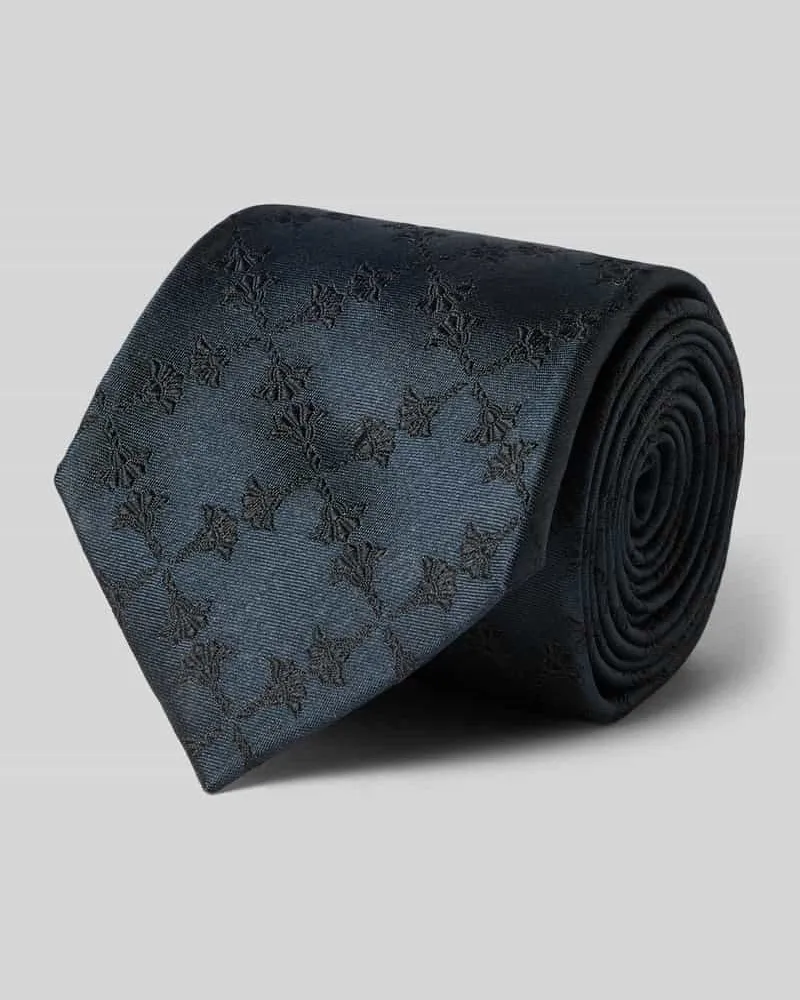 JOOP! Krawatte aus Seide mit Stitchings (8 cm Marine