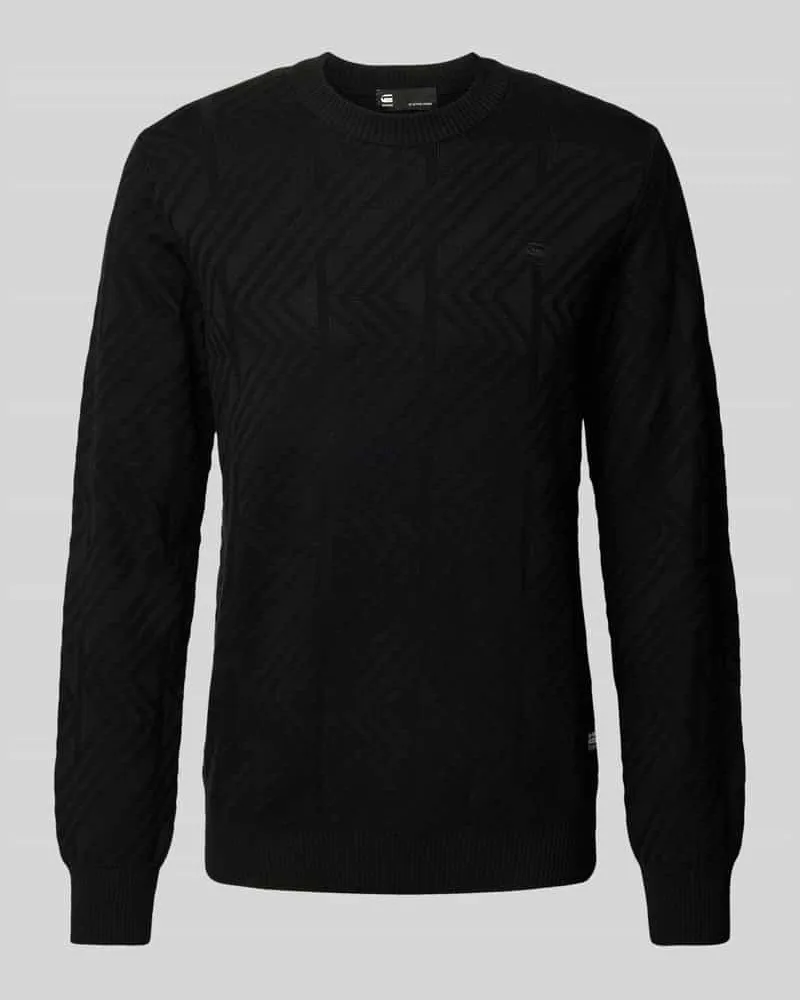 G-STAR RAW Strickpullover aus Viskose mit Strukturmuster 