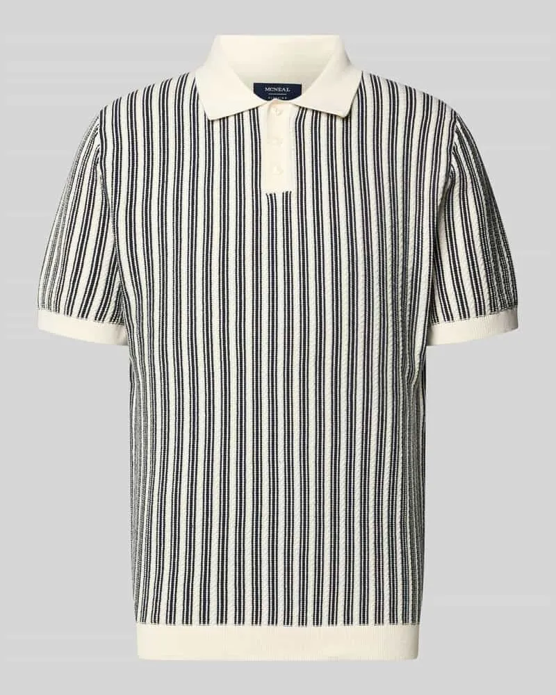 McNeal Regular Fit Poloshirt in Strick-Optik Sand