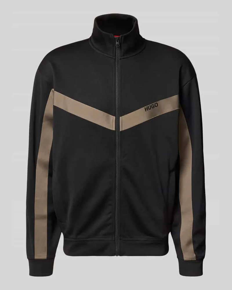 HUGO BOSS Relaxed Fit Sweatjacke mit Baumwoll-Anteil Modell 'DARTI 