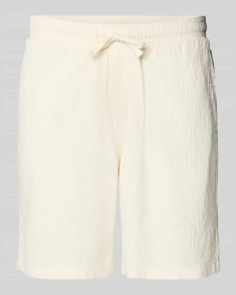Jack & Jones Shorts mit Strukturmuster Modell 'JAIDEN Offwhite