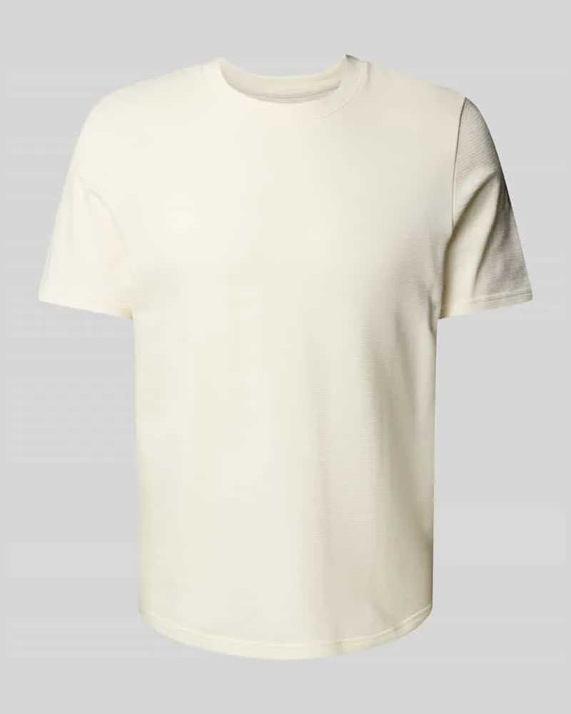 McNeal T-Shirt mit geripptem Rundhalsausschnitt Offwhite