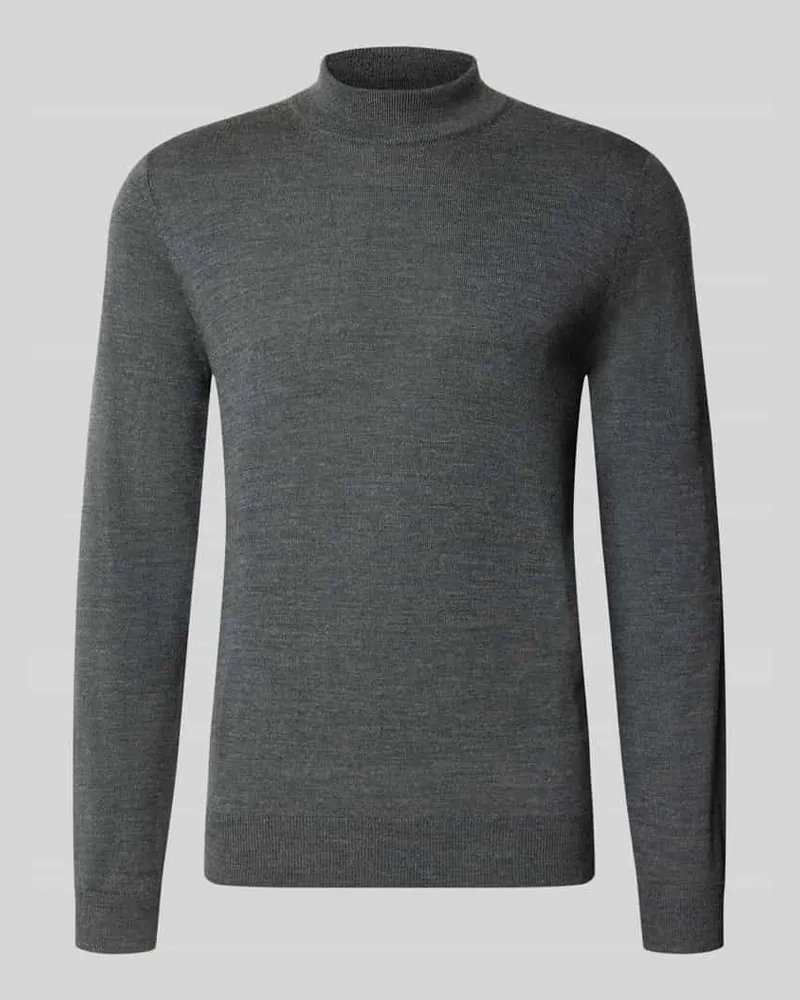 Christian Berg Regular Fit Turtleneck aus Woll-Mix Graphit