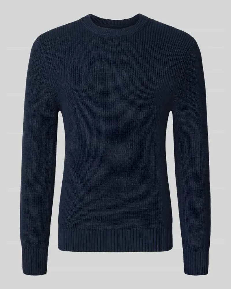 McNeal Regular Fit Strickpullover aus reiner Baumwolle Marine