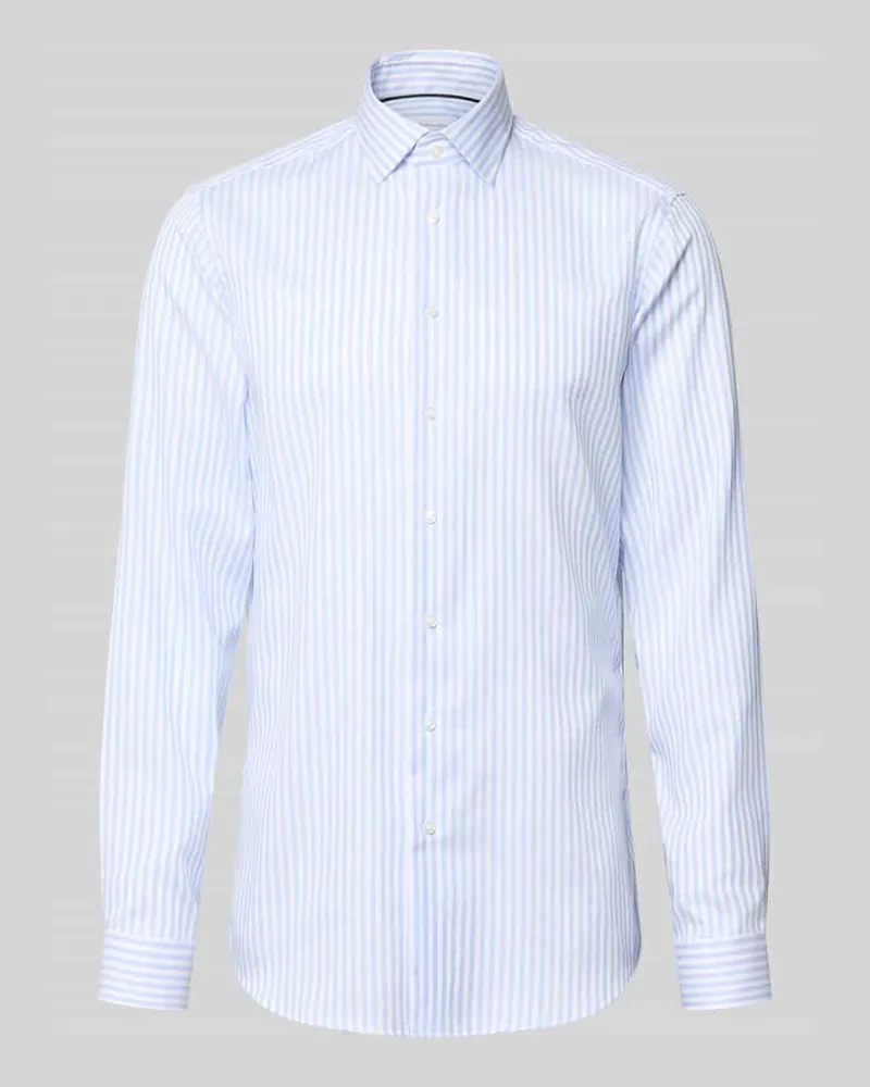 Christian Berg Regular Fit Business-Hemd mit Kentkragen und extra langem Arm Bleu