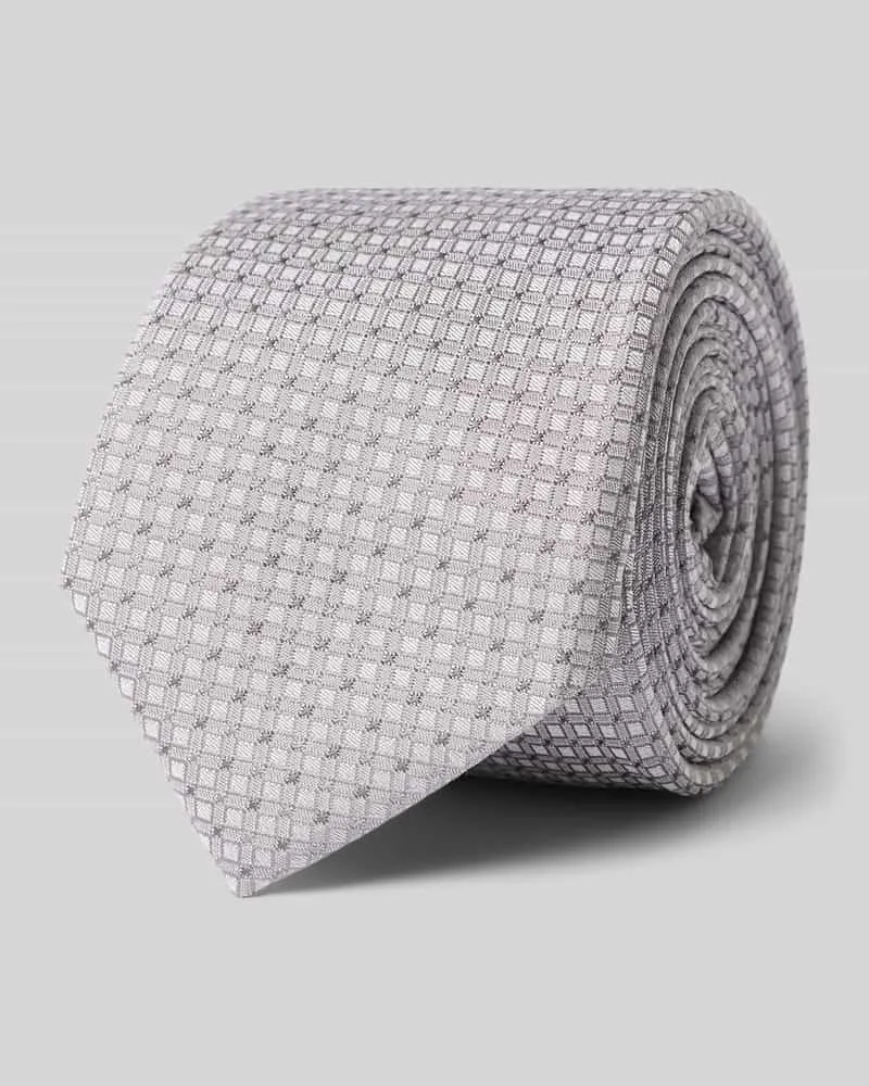 HUGO BOSS Krawatte aus Seiden-Mix Silber