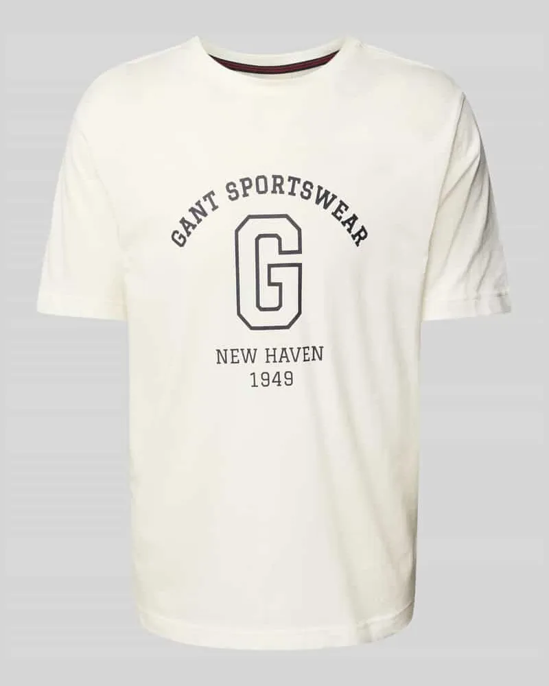Gant T-Shirt mit Label-Print 