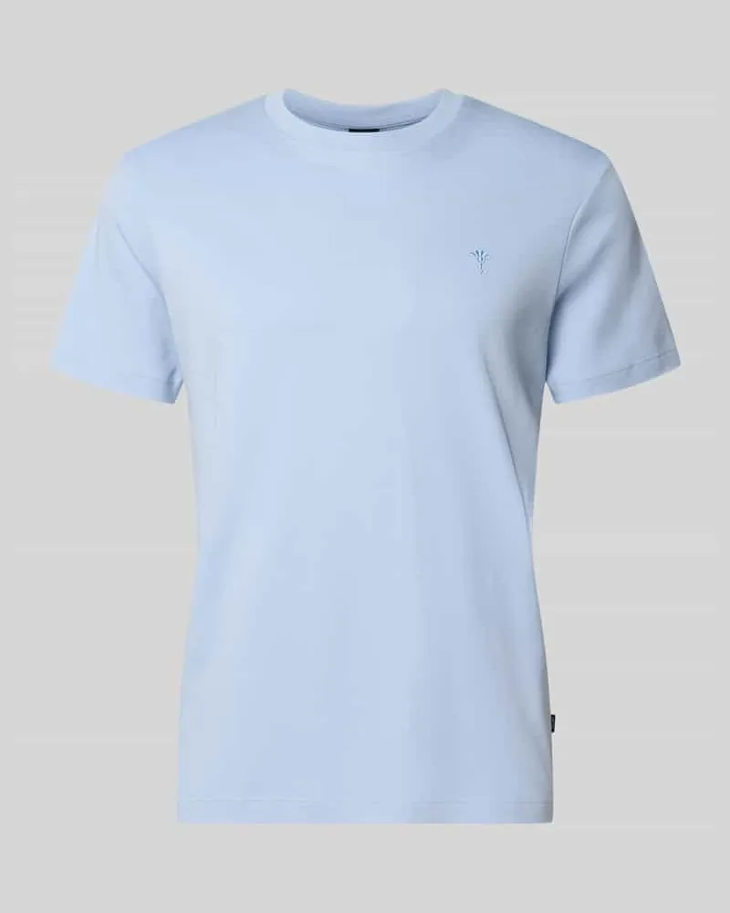 JOOP! T-Shirt mit Logo-Stitching Modell 'Priamo Hellblau