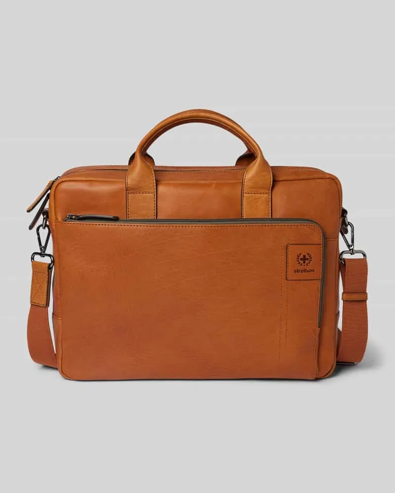 Strellson Laptoptasche aus Leder-Mix mit Tragehenkeln Modell 'HYDE PARK 
