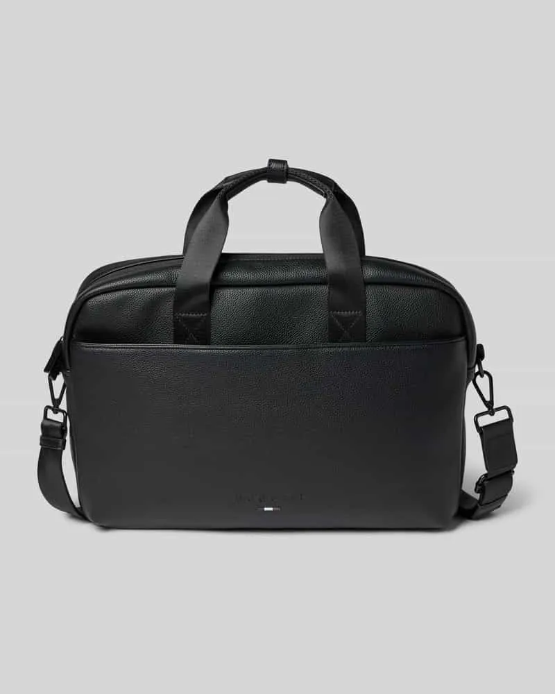 Bugatti Laptoptasche mit Label-Detail Modell 'RICO Black