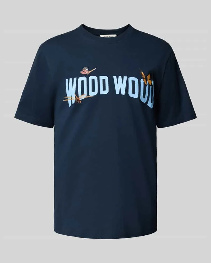 Wood Wood T-Shirt mit Label- und Motiv-Print Modell 'Bobby 