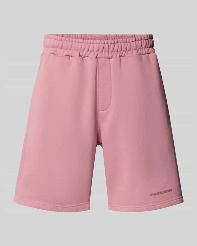 PEGADOR Relaxed Fit Sweatshorts mit elastischem Bund Modell 'LOGO 